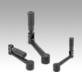 Crank handles aluminium with fold-away grip