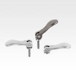 Cam levers, stainless steel  with internal or external thread, thrust washer and stud stainless steel - inch