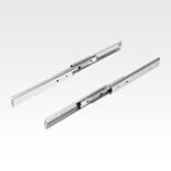 Steel telescopic slides for side mounting, full extension, load capacity up to 30 kg
