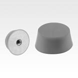 Rubber buffers, stainless steel, type EK conical with internal thread, grey