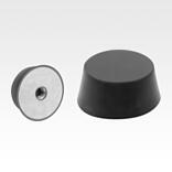 Rubber buffers, steel, type K conical with internal thread