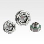 Oil level sight glasses aluminium, glass window