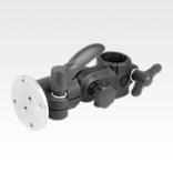 Monitor bracket with rotary flange