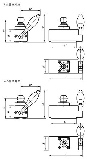 텔레스코픽 클램핑 유닛용 마그네트