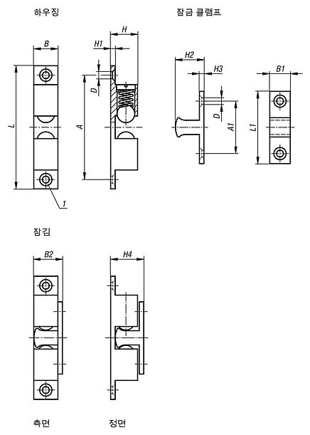 더블 볼 래치 볼트