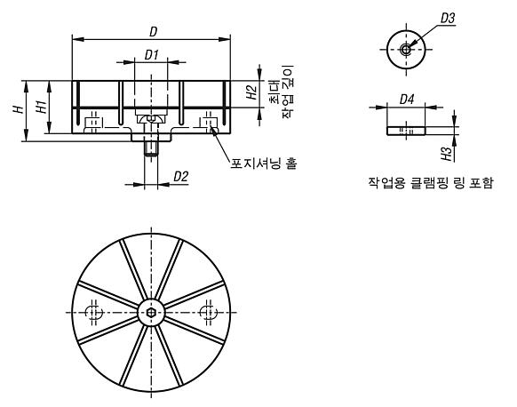 외부 클램핑용 콜릿