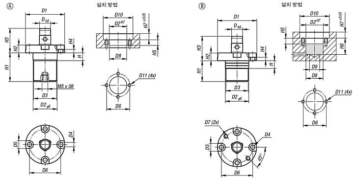 포지셔닝 실린더, 공압식