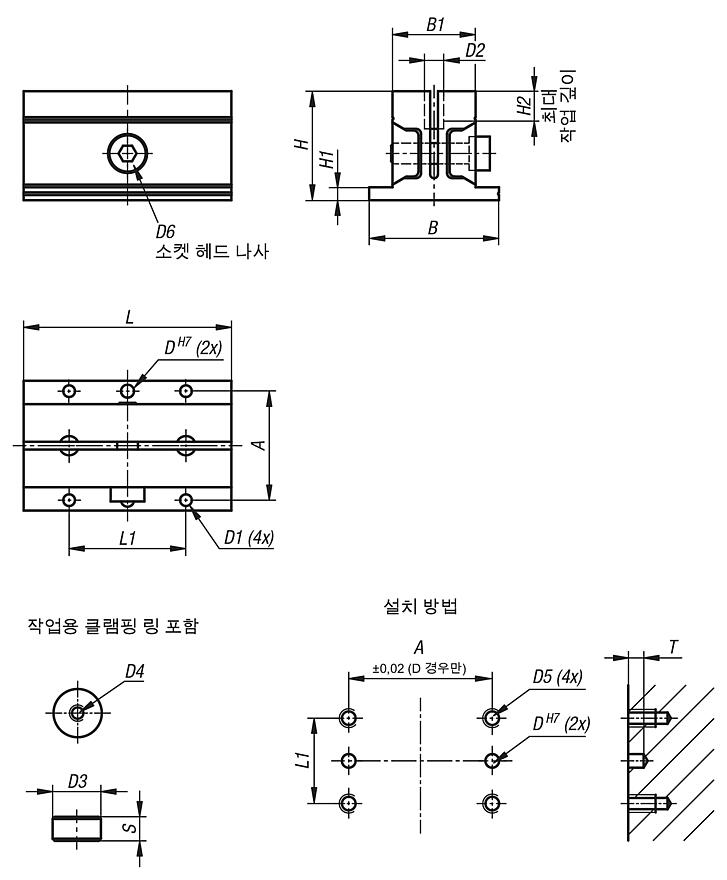 폼 클램프, 각진형 