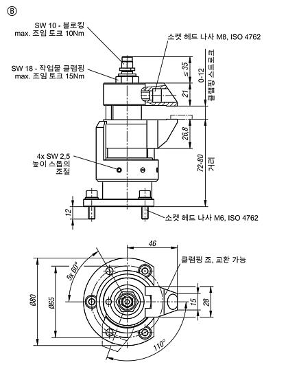 플로팅 클램프, 별도의 공작물 클램핑과 블로킹 포함