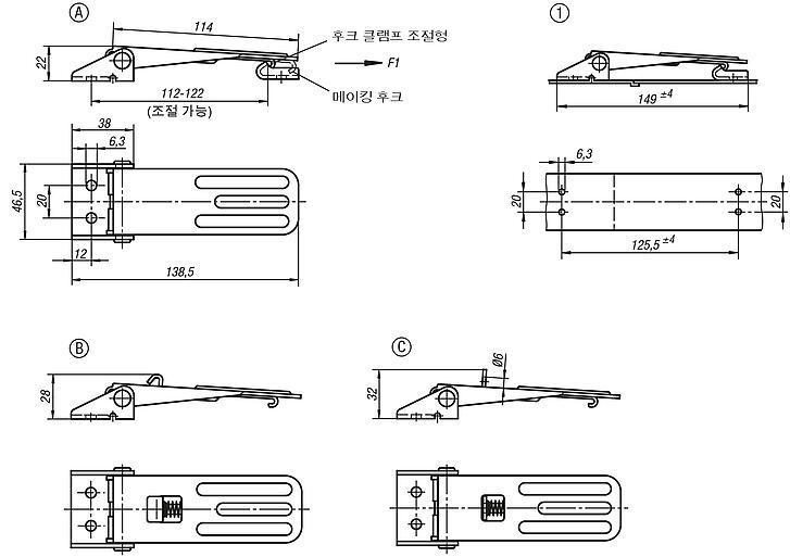 패스너 조절형 안전 나사 드릴 홀