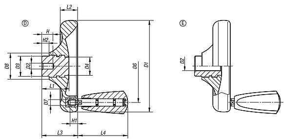 Handwheels disc with revolving grip