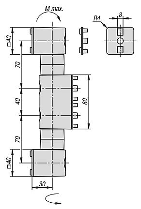 이중 마찰 조인트 40/80/40 타입 I