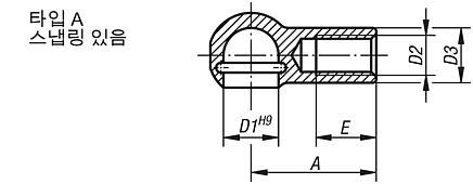 앵글 조인트용 볼 시트 DIN 71805 타입 A