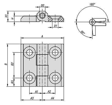 Hinges stainless steel