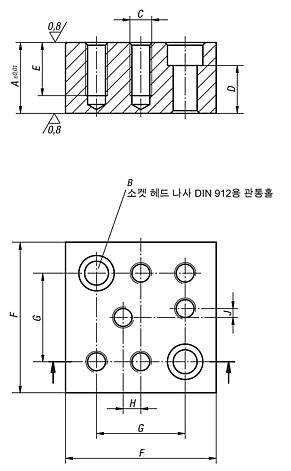 받침 블록 D형