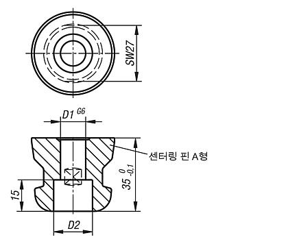 UNILOCK 5축 클램핑 볼트, 작업물 고정용, 시스템 크기 80mm