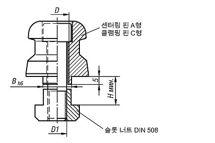 UNILOCK T 슬롯 센터링 클램핑 볼트 시스템 크기 80mm