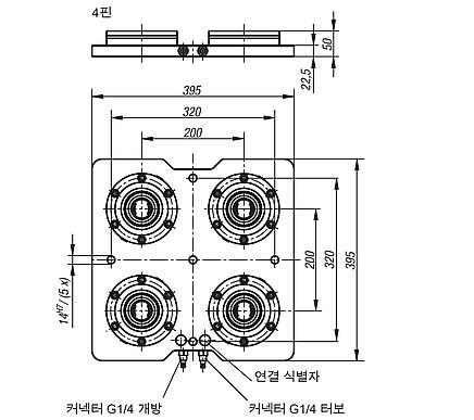 UNILOCK 클램핑 스테이션 4-겹