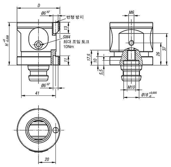 UNILOCK 5축 고급 모듈 시스템 크기 50mm