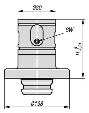UNILOCK 5축 리듀서 어댑터 시스템 크기 138mm