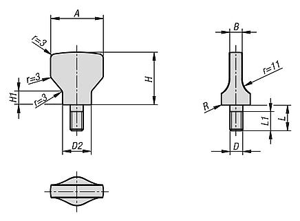 Wing screws for Hygienic USIT® sealing and shim washer Freudenberg Process Seals
